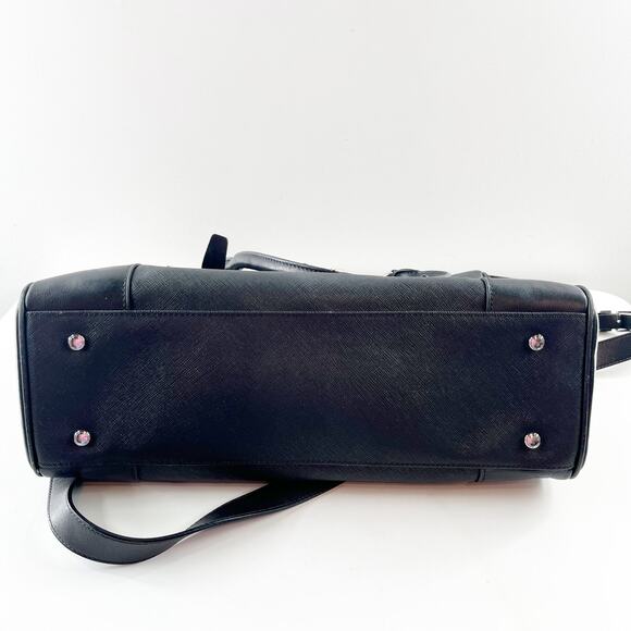Tumi Villa Lucca Tote Duffel Weekender Briefcase Bag Leather Black - Picture 10 of 13